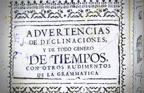 Portadilla de Gramáticas de los siglos XVIII y XIX
