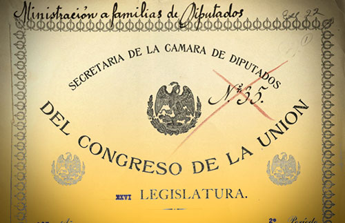 Portadilla de Archivo Histórico de la Cámara de Diputados
