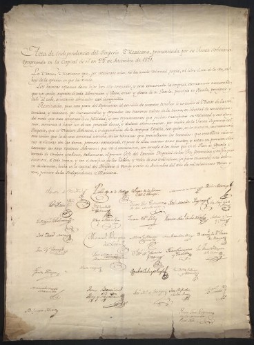 Imagen de Acta de Independencia del Imperio Mexicano