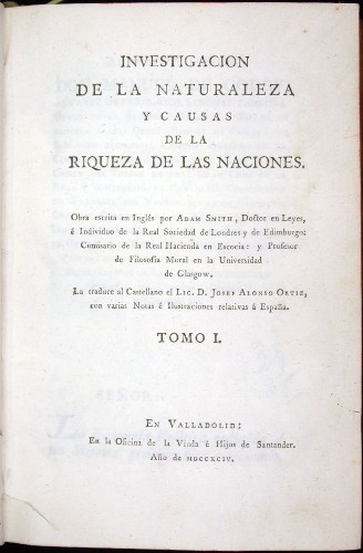 Imagen de Riqueza de las Naciones: Investigacion de la naturaleza y causas de la riqueza de las Naciones (propio)