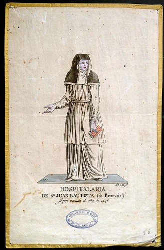 Imagen de Hospitalaria de Sn Juan Bautista (de Beauvais) según vestian el año de 1246 (propio)