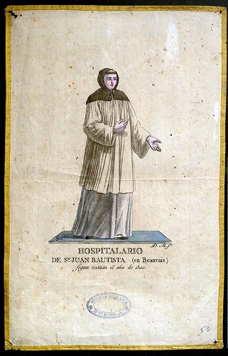 Imagen de Hospitalario de Sn Juan Bautista (en Beauvais) según vestian el año de 1500 (propio)