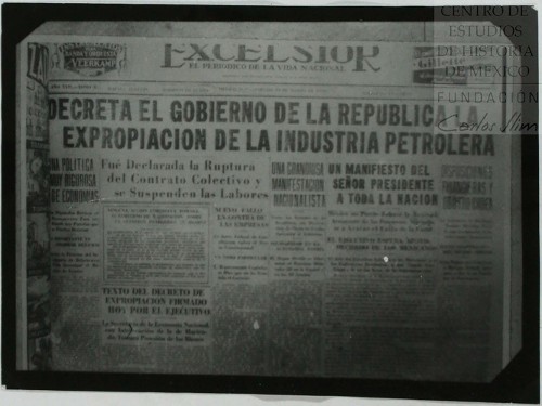 Imagen de La prensa publica a grandes titulares la expropiación de la industria petrolera (atribuido)