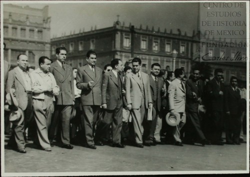 Imagen de Los dirigentes obreros a la cabeza de la manifestación (atribuido)