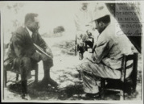 Imagen de El Ing. Elías Torres, entrevista al Gral. Francisco Villa, en Sabinas Coah. Para condicionar su rendición (atribuido)