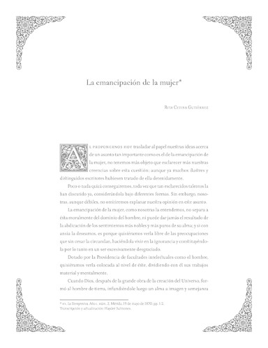 Imagen de La emancipación de la mujer (propio)