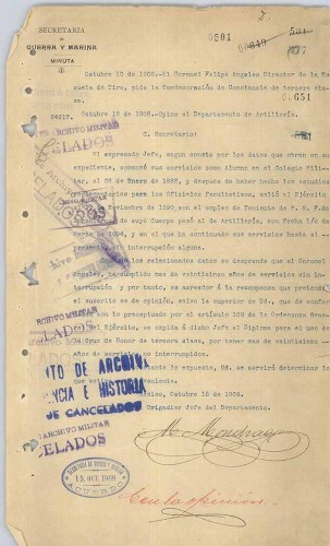 Imagen de Expediente del General de División Felipe Ángeles, tomo III (propio)