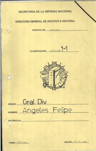 Imagen de Expediente del General de División Felipe Ángeles, tomo VI (propio)