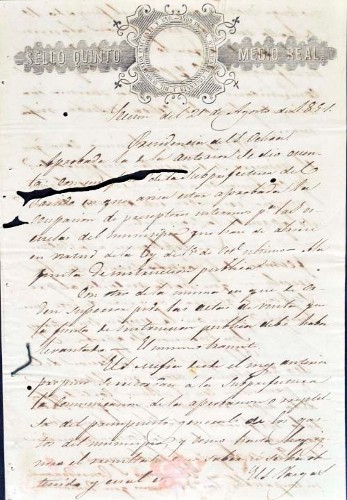 Imagen de Actas del Ilustre Ayuntamiento de Mazatepec, agosto de 1851 (atribuido)