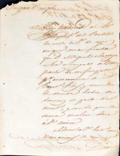 Imagen de Oficio del Juzgado de Miacatlán, febrero de 1853 (atribuido)