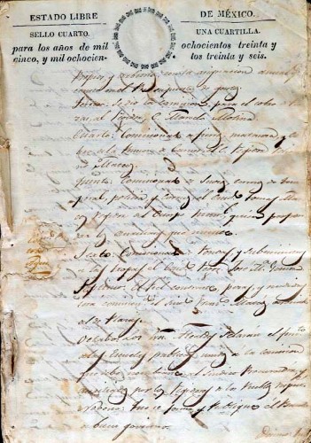 Imagen de Libro de Actas del Ilustre Ayuntamiento de Santo Tomás Miacatlán en el año de 1836 (atribuido)