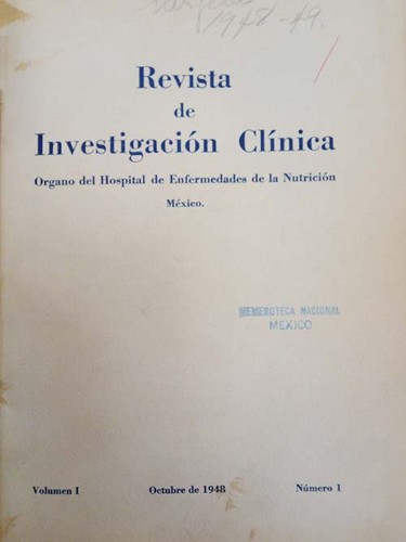 Imagen de Editorial (propio), Revista de Investigación Clínica: Órgano del Hospital de Enfermedades de la Nutrición (alternativo)