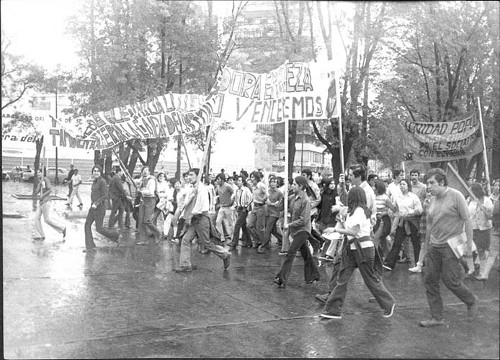 Imagen de Protesta de estudiantes en un aniversario de la matanza del 2 de octubre de 1968 (propio)