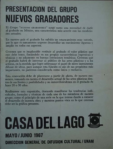Imagen de Invitación a la presentación del grupo Nuevos Grabadores (atribuido)
