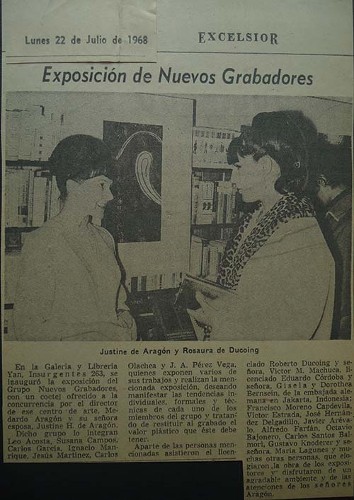 Imagen de Nota del periódico Excélsior sobre exposición del grupo Nuevos Grabadores (atribuido)