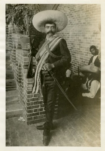 Imagen de Emiliano Zapata en el cuartel general de Cuernavaca, retrato (atribuido)