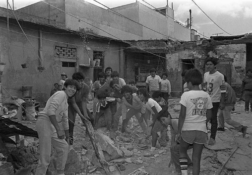 Imagen de Temblor, edificios dañados en el 1er. cuadro, D.D.F. (propio), Temblor, edificios dañados en el primer cuadro, Departamento del Distrito Federal (alternativo)