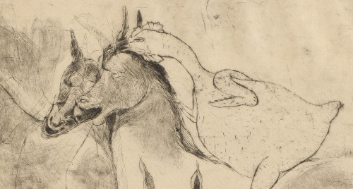 Imagen de Caballos y gallina (atribuido)
