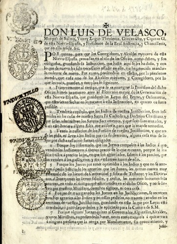 Imagen de Bando dado por el virrey Antonio Sebastián de Toledo Molina y Salazar, marqués de Mancera, el 1o de diciembre de 1666 (propio)