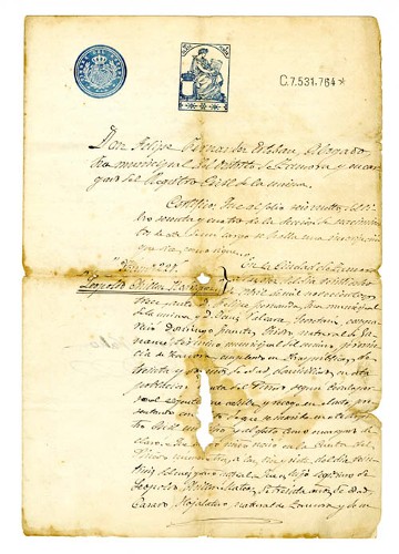 Imagen de Acta de nacimiento de Leopoldo Chillón Rodríguez (atribuido)