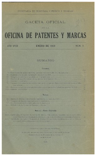 Imagen de Gaceta Oficial  de Patentes y Marcas (atribuido)