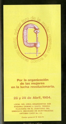 Imagen de Cartel Primer foro de la mujer frente nacional contra la represión (atribuido)