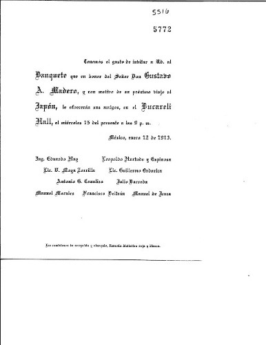 Imagen de Invitación banquete