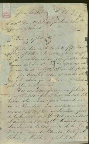 Imagen de Expediente 075: Carta de Ramón Corona a Benito Juárez