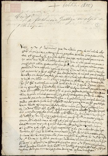Imagen de Exp.121 Carta de agradecimiento al obispo de Chiapas