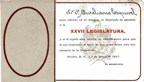 Imagen de Credencial de diputado federal