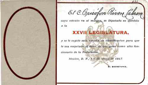 Imagen de Credencial de diputado federal