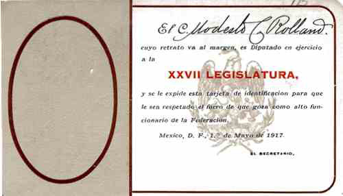 Imagen de Credencial de diputado federal
