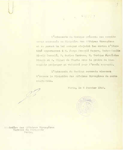 Imagen de Personal diplomático de México en Francia