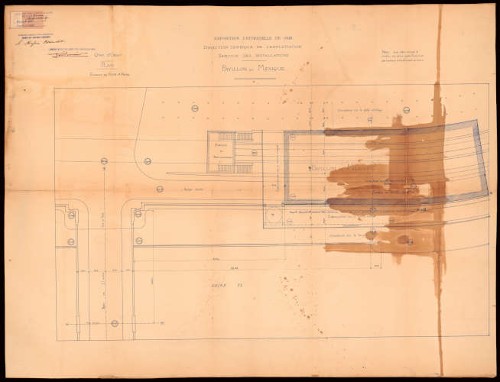 Imagen de Exposition Universalle de 1900 Direction Generale de Léxploitation Service des Installations. Pavilon du Mexique.