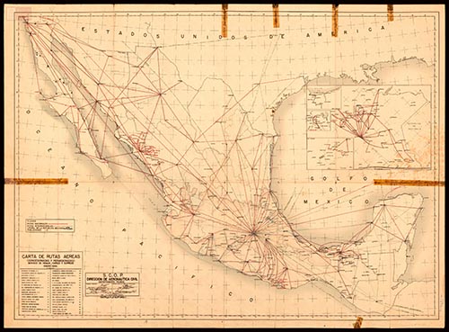 Imagen de Carta de rutas aéreas.