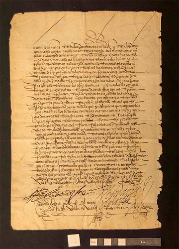 Imagen de Poder otorgado por Martín Cortés a Pedro de Arellano y Pedro d Aheumada (atribuido)