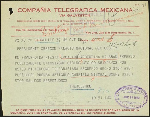Imagen de Documentos sobre Gabriela Mistral en México (atribuido)