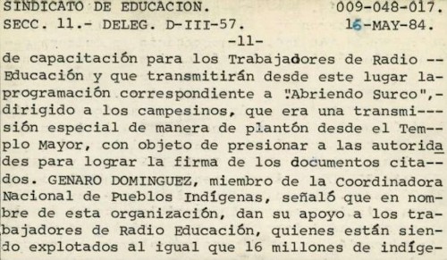 Imagen de Sindicato de Educación. Sección 11. Delegación D-III-57