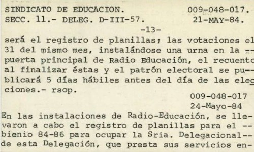 Imagen de Sindicato de Educación. Sección 11. Delegación D-III-57