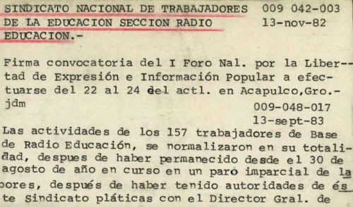 Imagen de Sindicato Nacional de Trabajadores de la Educación Sección Radio Educación