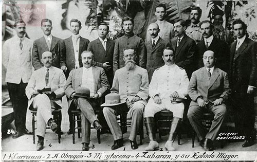Imagen de Carranza y su Estado Mayor