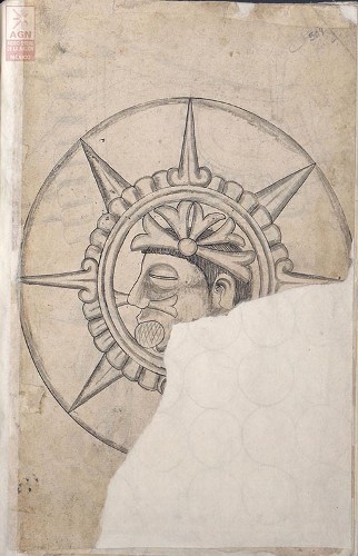 Imagen de Códice de Yanhuitlán. Deidad Solar (atribuido)