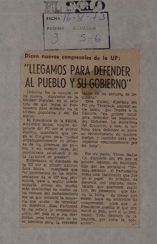 Imagen de Dicen nuevos congresales de la UP: "llegamos para defender al pueblo y su gobierno" (propio)