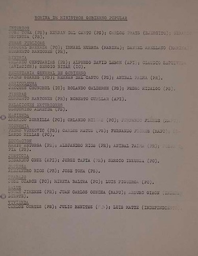 Imagen de Nómina de ministros del Gobierno Popular (propio)