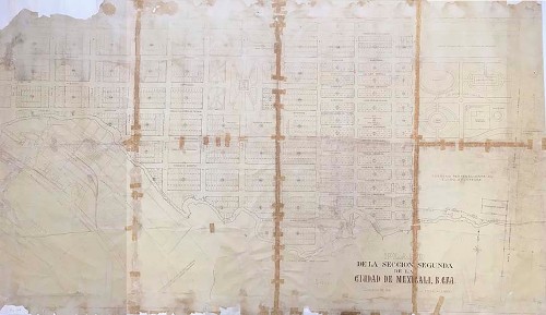 Imagen de Plano de la Sección Segunda de la Ciudad de Mexicali (atribuido)
