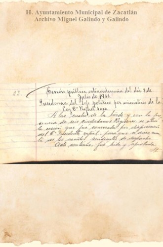 Imagen de Sesión pública extraordinaria número 23 del día 3 de julio de 1911 (atribuido)