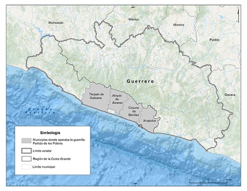 Imagen de Municipios donde operaba la guerrilla Partido de los Pobres (propio)