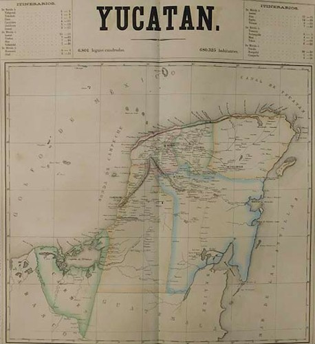 Imagen de Yucatán (propio), Atlas geográfico, estadístico e histórico de la República Mexicana (atribuido)