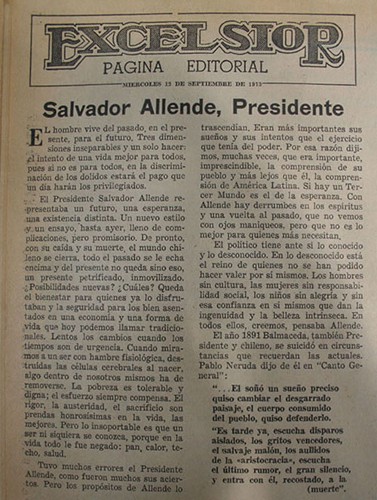 Imagen de Salvador Allende, presidente (propio)