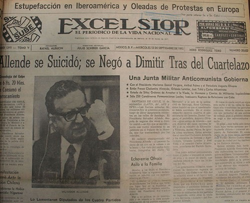 Imagen de Excélsior, Allende se suicidó; se negó a dimitir tras el cuartelazo (atribuido)